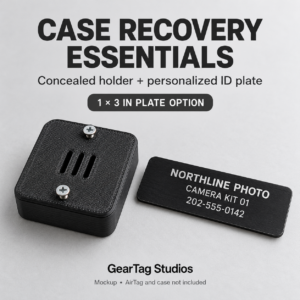 Case Recovery Essentials — AirTag Holder & Custom ID Plate Bundle